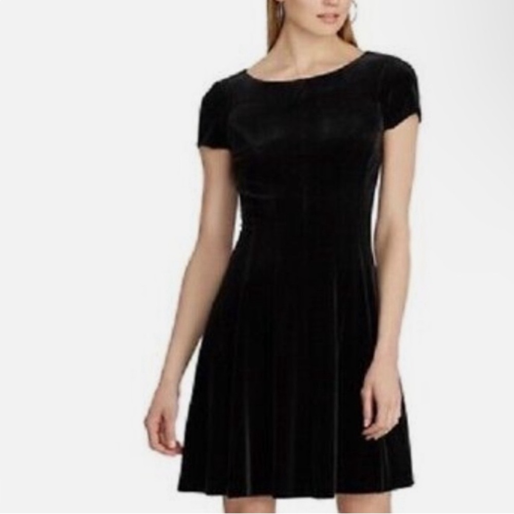 Chaps Velvet Mini Dress PETITE